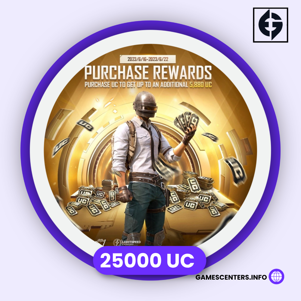 25000 UC PUBG Mobile